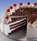 Gâteau aux cerises Forêt Noire — Photo de stock