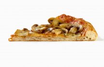 Piece of pizza with tomatoes and mushrooms — Stock Photo