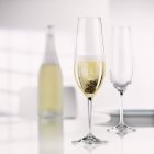 Closeup view of sparkling Sekt wine in Sekt glass — Stock Photo