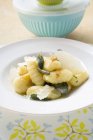 Gnocchi with sage butter — Stock Photo