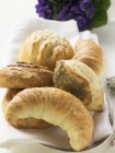 Sweet pastries and croissants — Stock Photo