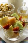 Healthy breakfast in bowls — Stock Photo