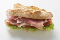 Sandwich mit rohem Schinken — Stockfoto