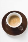 Xícara de café expresso com creme — Fotografia de Stock