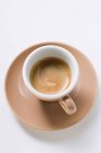 Cup of espresso with crema — Stock Photo