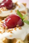 Cialde con crema alla vaniglia — Foto stock