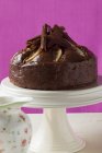 Gâteau aux poires au chocolat — Photo de stock