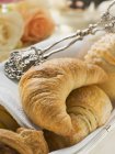 Croissant and sweet pastries — Stock Photo