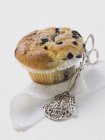 Blueberry muffin in paper case — Stock Photo