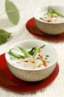 Coconut soup with chicken — Stock Photo