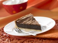 Piece of chocolate tart — Stock Photo