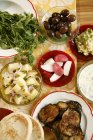 Mediterranean appetisers on table — Stock Photo