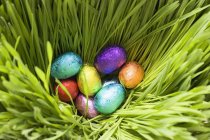 Яйця, загорнуті в фольгу — стокове фото