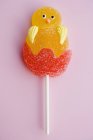 Jelly chick on stick — Stock Photo