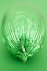 Vue rapprochée de l'oeuf de massepain enveloppé dans une feuille verte — Photo de stock