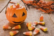 Zuckermais zu Halloween — Stockfoto