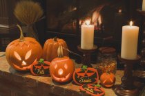 Outono decorações halloween — Fotografia de Stock