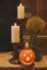 Осенние Хэллоуинские украшения — стоковое фото