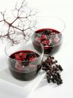 Elderberry and pear compote — Stock Photo