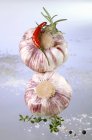 Two garlic bulbs — Stock Photo