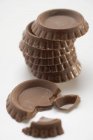 Sottili di cioccolato in pila — Foto stock