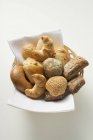 Bread rolls and croissants — Stock Photo