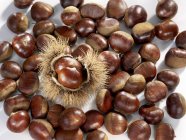 Sweet chestnuts, close-up — Stock Photo