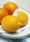 Dos limones y dos naranjas - foto de stock