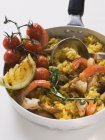 Paella spanisches Reisgericht — Stockfoto