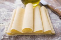 Sheet of pasta dough — Stock Photo