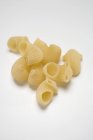 Varios pedazos de pasta Lumaconi seca - foto de stock