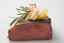 Beef steak on white — Stock Photo