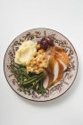 Turkey breast and mashed potatoes — Stock Photo