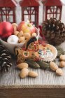 Gingerbread tree ornaments — Stock Photo