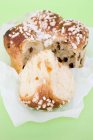 Pane dolce süßes Brot auf Serviette — Stockfoto