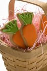 Печенье в виде моркови — стоковое фото