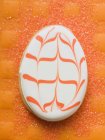 Egg-shaped Easter biscuit — Stock Photo