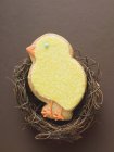 Biscuit in form of yellow chick — Stock Photo