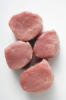 Slices of raw Pork fillet — Stock Photo