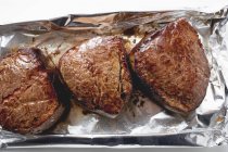 Three fillet steaks — Stock Photo