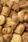 Closeup top view of assorted pastries in heap — Stock Photo