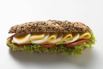 Sandwich aux oeufs et tomates — Photo de stock