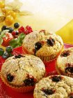 Quattro muffin ai mirtilli — Foto stock
