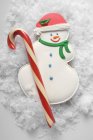 Biscoito de Natal boneco de neve — Fotografia de Stock