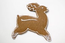 Gingerbread reindeer on white — Stock Photo