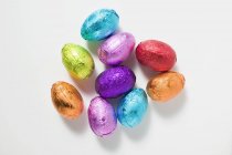 Small chocolate eggs — Stock Photo