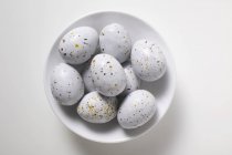 Speckled chocolate eggs — Stock Photo