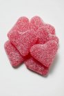 Red jelly hearts — Stock Photo