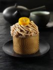 Small chestnut cake — Stock Photo