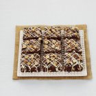 Chocolate hazelnut slices — Stock Photo